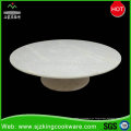 Soporte tradicional usado diariamente de la torta blanca del diseño de China, placa de piedra fina de la torta de la fruta